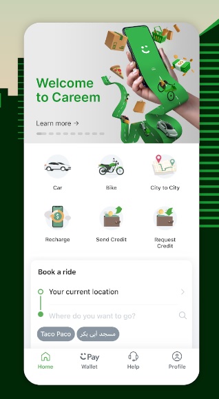 How to book Taxi RTA in Dubai in careem app